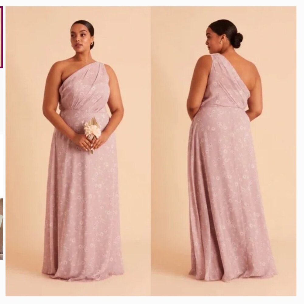 Birdy Grey Kira Dress Curve Chiffon Mauve Floret - XL